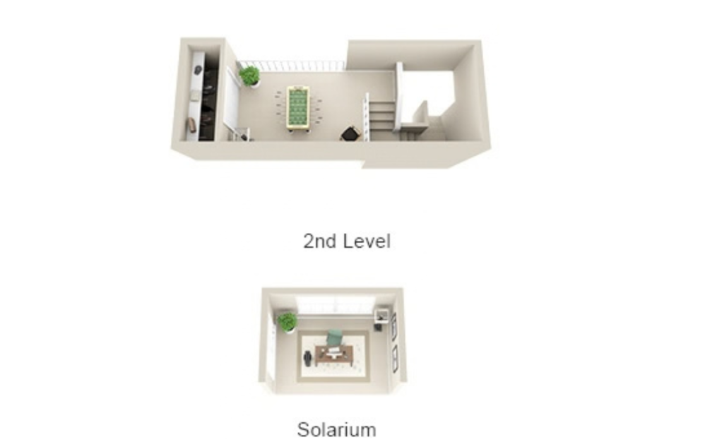 B4R - 2 bedroom floorplan layout with 2 bathrooms and 1431 square feet (Floor 2)